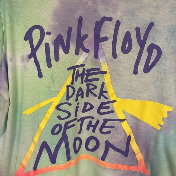 PINK FLOYD Tie Dye Graphic Tee, XXL, Dark side of the moon,  stretchy cotton - Picture 3 of 6